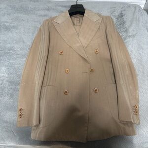 🔥🔥Suitsupply double breasted camel cotton solaro 36R 2piece